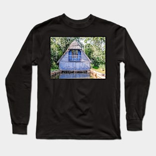 Traditional wooden boat shed, Norfolk Broads Long Sleeve T-Shirt